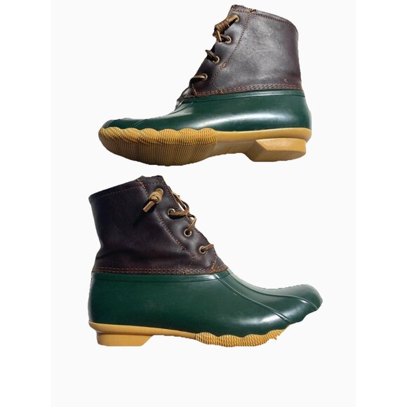 Sperry Brown and Green Ankle Boots - Picture 2 of 10